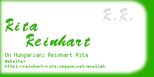 rita reinhart business card